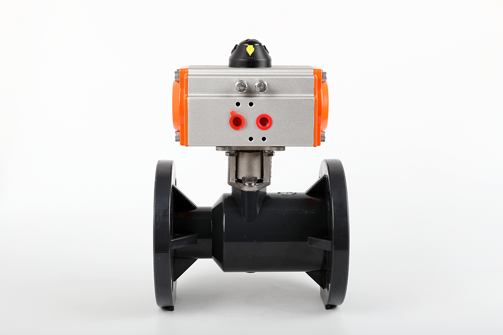 饶河气动法兰一体球阀